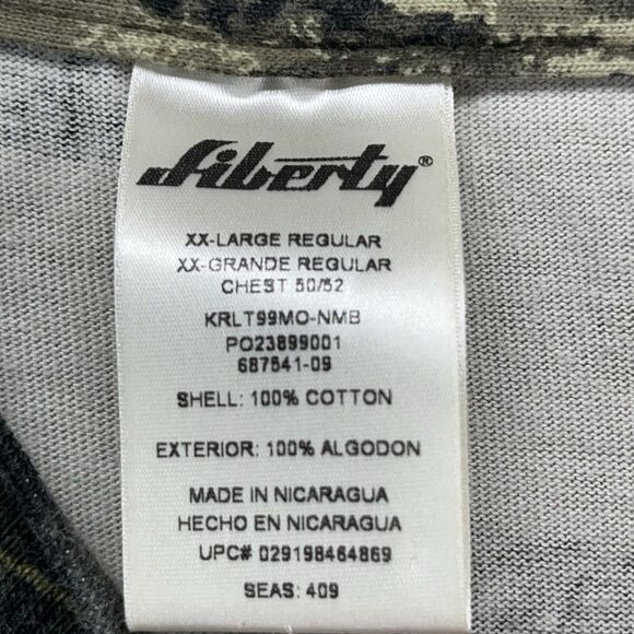 Liberty Shirt Mens‎ 2XL XXL Camouflage Mossy Oak Break Up Camo Long Sleeve - Picture 2 of 5